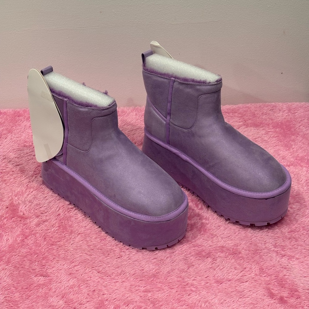 Current Mood Dolls Kill Fairies Flight Platform Boots Size 10 Purple NWT